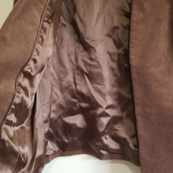 MADISON STUDIO CORDUROY BROWN JACKET W/EMBROIDERED SLEEVES Sz8 - Picture 8 of 8